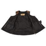 Milwaukee Leather Women’s MLL4509 Smoocher Two Tone Crazy Horse Brown and Black Leather Club Style Motorcycle Vest - Image 13