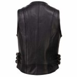 Milwaukee Leather MLL4510 Women’s Premium Black Leather Motorcycle Rider Vest w/ Adjustable Side Buckle - Image 2