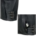 Milwaukee Leather MLL4510 Women’s Premium Black Leather Motorcycle Rider Vest w/ Adjustable Side Buckle - Image 6