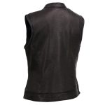 Milwaukee Leather MLL4512 Women’s Lashes Black Leather Club Style Motorcycle Rider Vest w/ Concealed Closure - Image 13