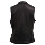 Milwaukee Leather MLL4512 Women’s Lashes Black Leather Club Style Motorcycle Rider Vest w/ Concealed Closure - Image 17