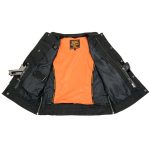 Milwaukee Leather MLL4512 Women’s Lashes Black Leather Club Style Motorcycle Rider Vest w/ Concealed Closure - Image 11