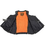 Milwaukee Leather MLL4517 Women’s Black Leather Vest with Front Zipper Closure - Image 4