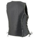 Milwaukee Leather MLL4517 Women’s Black Leather Vest with Front Zipper Closure - Image 6