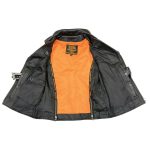 Milwaukee Leather MLL4521 Ladies Black Long Leather Vest with MC Lapel Collar - Image 4