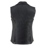 Milwaukee Leather MLL4521 Ladies Black Long Leather Vest with MC Lapel Collar - Image 2