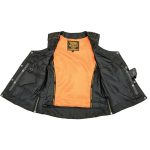 Milwaukee Leather MLL4525 Women’s Black Leather Lightweight Lace to Lace Lower Zip Expansion Motorcycle Rider Vest - Image 5