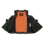 Milwaukee Leather MLL4526 Women’s Distress Grey Leather Motorcycle Rider Vest- Stretch Side Panel W/ Lacing Detail - Image 6
