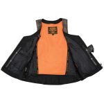 Milwaukee Leather Women’s Distress Brown Leather V-Neck Motorcycle Rider Vest with Side Lace MLL4531 - Image 11