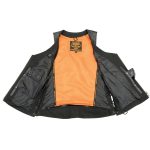 Milwaukee Leather Women’s Black Leather V-Neck Motorcycle Rider Vest with Side Lace MLL4531 - Image 15