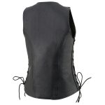 Milwaukee Leather Women’s Black Leather V-Neck Motorcycle Rider Vest with Side Lace MLL4531 - Image 17