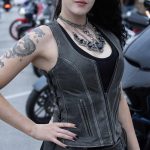 Milwaukee Leather Women’s V-Neck Distress Grey Premium Leather Motorcycle Rider Vest w/ Side Laces MLL4531 - Image 7