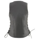 Milwaukee Leather MLL4532 Women’s Side Laced Premium Black Leather Motorcycle Rider Vest w/ Cool-Tec Leather Treatement - Image 4