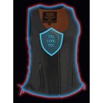 Milwaukee Leather MLL4532 Women’s Side Laced Premium Black Leather Motorcycle Rider Vest w/ Cool-Tec Leather Treatement - Image 6