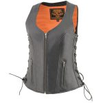 Milwaukee Leather MLL4532 Women’s Side Laced Premium Black Leather Motorcycle Rider Vest w/ Cool-Tec Leather Treatement - Image 8