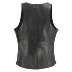 Milwaukee Leather MLL4535 Women’s ‘Winged Assassin’ Black Leather Tank Vest - Image 2