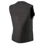 Milwaukee Leather MLL4545 Women’s Black Premium Leather Lightweight Classic 4-Snap V-Neck Motorcycle Rider Vest - Image 6