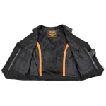 Milwaukee Leather MLL4550 Women’s Black Premium Leather Classic Braided Deep V-Neck Motorcycle Rider Vest W/Front Zip - Image 6