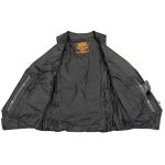 Milwaukee Leather MLL4555 Women’s Black Premium Leather Zipper Closure Motorcycle Rider Vest w/ Stretch Side Panel - Image 4