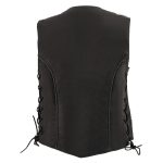 Milwaukee Leather MLL4560 Women’s Black Premium Leather Classic Braided Side Lace Deep V-Neck Motorcycle Rider Vest - Image 7