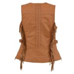 Milwaukee Leather MLL4566 Ladies Fringed Leather Saddle Snap Front Vest - Image 2