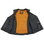 Milwaukee Leather MLL4570 Women’s Studded Phoenix Black Leather Motorcycle Biker Vest w/ Embroidery Art - Image 4