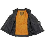 Milwaukee Leather MLL4571 Women’s Black Lightweight Motorcycle Leather Vest w/ Crinkled Leather Design - Image 4