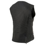 Milwaukee Leather MLL4571 Women’s Black Lightweight Motorcycle Leather Vest w/ Crinkled Leather Design - Image 2
