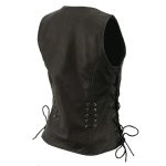Milwaukee Leather Women’s Classic V-Neck Black Leather Motorcycle Rider Vest w/ Adjustable Side Laces MLL4575 - Image 15
