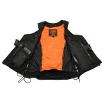 Milwaukee Leather Women’s Classic V-Neck Black Leather Motorcycle Rider Vest w/ Adjustable Side Laces MLL4575 - Image 13