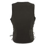 Milwaukee Leather Women’s Classic V-Neck Black Leather Motorcycle Rider Vest w/ Adjustable Side Laces MLL4575 - Image 11