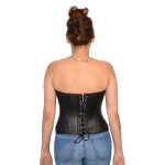 Milwaukee Leather MLL4594 Ladies Black Lambskin Leather Fitted Corset - Image 2