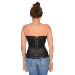 Milwaukee Leather MLL4598 Ladies Black Lambskin Zipper and Buckle Front Corset - Image 2