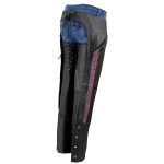 Milwaukee Leather Chaps for Women Black Lightweight Goat Skin- Crinkled Stripes Reflective Motorcycle Chap- MLL6501 - Image 8
