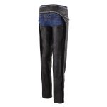 Milwaukee Leather Women’s Black Premium Leather Motorcycle Rider Chaps w/ Rhinestones Bling D-Rings-MLL6502 - Image 5