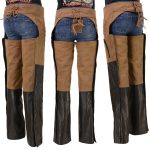 Milwaukee Leather MLL6504 Women’s 2-Tone Beige with Black Motorcycle Leather Riding Chaps - Image 5