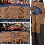 Milwaukee Leather MLL6504 Women’s 2-Tone Beige with Black Motorcycle Leather Riding Chaps - Image 7