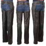 Milwaukee Leather MLL6516 Women’s Classic Black Rub-Off Low Rise Premium Leather Chaps - Image 2