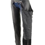 Milwaukee Leather Women’s Black Premium Leather Motorcycle Rider Protective Chaps MLL6520 - Image 4