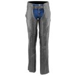 Milwaukee Leather Chaps for Women Black and Grey Premium Skin Laser Cut Accent Stitching Motorcycle Chap – MLL6525 - Image 7