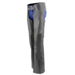 Milwaukee Leather Chaps for Women Black and Grey Premium Skin Laser Cut Accent Stitching Motorcycle Chap – MLL6525 - Image 6