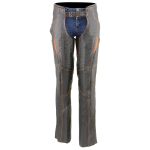 Milwaukee Leather Chaps for Women Black and Orange Premium Skin Laser Cut Accent Stitching Motorcycle Chap- MLL6525 - Image 6
