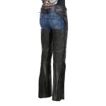 Milwaukee Leather Chaps for Women Black and Purple Premium Skin Laser Cut Accent Stitching Motorcycle Chap- MLL6525 - Image 8