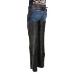 Milwaukee Leather Chaps for Women Black and Purple Premium Skin Laser Cut Accent Stitching Motorcycle Chap- MLL6525 - Image 7