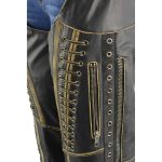 Milwaukee Leather Chaps for Women Black Premium Skin Rubbed Seams- Accented Lace Detailing Motorcycle Chap- MLL6527 - Image 4