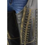 Milwaukee Leather Chaps for Women Black Premium Skin Rubbed Seams- Accented Lace Detailing Motorcycle Chap- MLL6527 - Image 5
