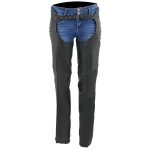 Milwaukee Leather Women’s Black Lightweight Premium Goat Skin Leather Motorcycle Chaps w/ Accent Lacing -MLL6535 - Image 9