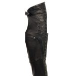 Milwaukee Leather Women’s Black Lightweight Premium Goat Skin Leather Motorcycle Chaps w/ Accent Lacing -MLL6535 - Image 6