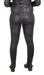 Milwaukee Leather MLL6690 ‘Sandy’ Women’s Black Lambskin Stretch Leather Pants - Image 11