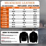 Milwaukee Leather MLM1500 Men’s Crossover Black Leather Scooter Jacket with Reflective Skulls - Image 3